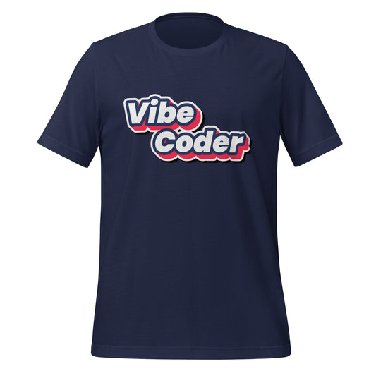 Product mockup photo of the Vibe Coder T Shirt uni